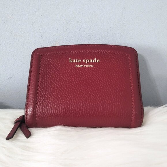 kate spade Knott leather compact wallet EUC - Picture 1 of 8